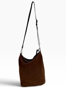 Brown Suede Shoulder/crossbody Bag - hobo bag